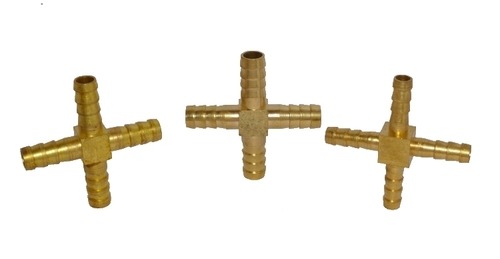 Brass Cross Joint Nipple - High Precision Turned Brass Component Pankaj Brass Industries
